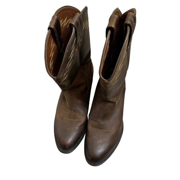 Ariat 4LR Men's Western Cowboy Boots Brown Size 9EE Extra Wide - Picture 3 of 8